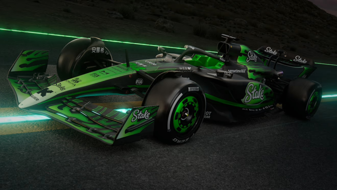 Kick Sauber rijdt met speciale vlammende livery tijdens Grand Prix van Las Vegas